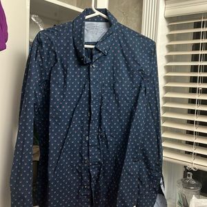 Banana Republic Grant Slim-Fit Luxe Poplin Fox Print Shirt